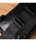 Сумка-слінг для чоловіків з натуральної шкіри Vintage 22955 Чорний картинка, зображення, фото