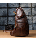 Сумка для чоловіків з великою кількістю кишень із натуральної шкіри Vintage 22956 Коричневий картинка, зображення, фото