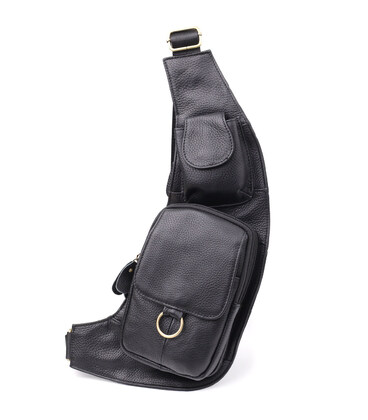 Сумка через плечо из натуральной кожи Vintage 22958 Черный фото, картинка, изображение