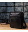 Вертикальна чоловіча сумка з натуральної шкіри Vintage 22967 Чорний картинка, зображення, фото