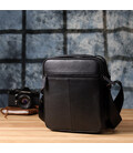 Вертикальна чоловіча сумка з натуральної шкіри Vintage 22967 Чорний картинка, зображення, фото