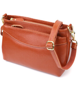 Жіноча сумка з натуральної шкіри з формостійким дном Vintage 22983 Коричневий картинка, зображення, фото