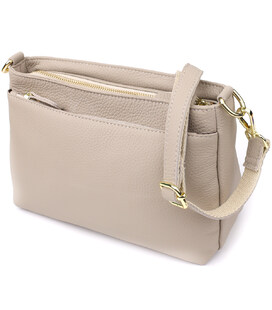 Жіноча сумка з натуральної шкіри з жорсткою основою Vintage 22985 Сірий картинка, зображення, фото