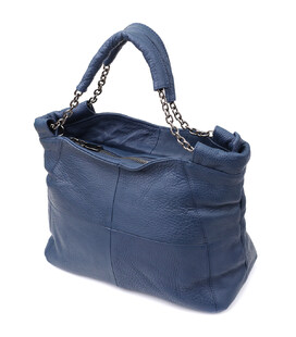 Женская кожаная сумка на каждый день для города и повседневного использования Vintage 22988 Синяя