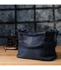 Жіноча шкіряна сумка на кожен день для міста та щоденного використання Vintage 22988 Синя картинка, зображення, фото