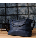 Жіноча шкіряна сумка на кожен день для міста та щоденного використання Vintage 22988 Синя картинка, зображення, фото
