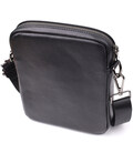 Компактна чоловіча сумка на плече з натуральної шкіри Vintage 23021 Чорний картинка, зображення, фото