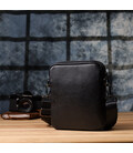 Компактная мужская сумка на плечо из натуральной кожи Vintage 23021 Черный фото, картинка, изображение
