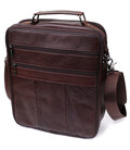 Мужская сумка с ручкой для переноса в руке из натуральной кожи Vintage 23024 Коричневый фото, картинка, изображение