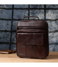 Чоловіча сумка з ручкою для перенесення в руці з натуральної шкіри Vintage 23024 Коричневий картинка, зображення, фото