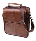 Сумка для чоловіків з ручкою для перенесення в руці з натуральної шкіри Vintage 23028 Коричневий картинка, зображення, фото
