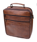 Сумка для чоловіків з ручкою для перенесення в руці з натуральної шкіри Vintage 23028 Коричневий картинка, зображення, фото