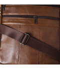 Сумка для чоловіків з ручкою для перенесення в руці з натуральної шкіри Vintage 23028 Коричневий картинка, зображення, фото