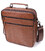Сумка мужская с ручкой для переноса в руке из натуральной кожи Vintage 23031 Светло-коричневый фото, картинка, изображение