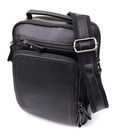 Ділова чоловіча сумка з ручкою для перенесення в руці з натуральної шкіри Vintage 23034 Чорний картинка, зображення, фото