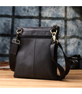 Повсякденна чоловіча сумка з натуральної шкіри Vintage 23037 Чорний картинка, зображення, фото