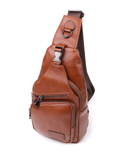 Мужская сумка через плечо из натуральной кожи Vintage 23049 Рыжий фото, картинка, изображение