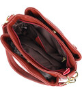 Жіноча шкіряна сумка з трьома секціями Vintage 22981 Червоний картинка, зображення, фото