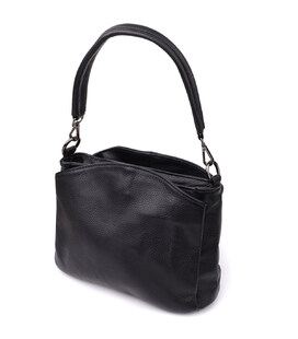 Сумка на плече з натуральної шкіри Vintage 23007 Чорний картинка, зображення, фото