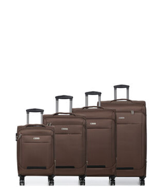 Набор чемоданов Airtex 621 Worldline 4 в 1 коричневый фото, картинка, изображение