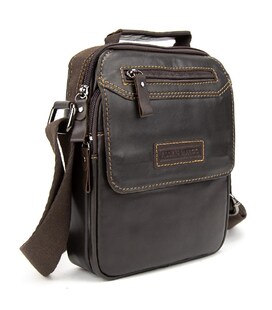 Месенджер шкіряний на кілька відділень чорний Ruff Ryder RR-9102-1DB картинка, зображення, фото