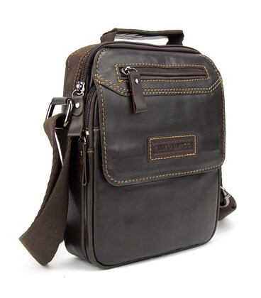 Мессенджер кожаный на несколько отделений черный Ruff Ryder RR-9102-1DB фото, картинка, изображение