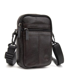 Маленька чоловіча сумка через плече шкіряна Ruff Ryder RR-001-3DB картинка, зображення, фото