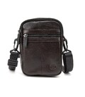 Маленькая мужская сумка через плече кожаная Ruff Ryder RR-001-3DB фото, картинка, изображение