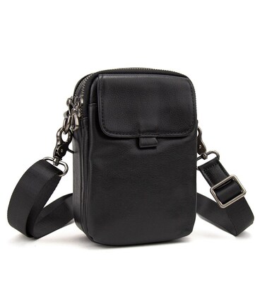 Мужская мини-сумка через плече кожаная Tiding Bag 8899A фото, картинка, изображение