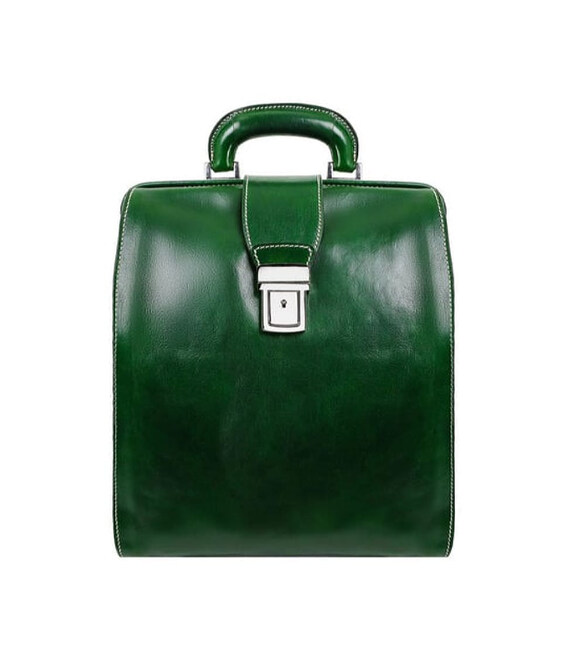 Шкіряний рюкзак - A Brief Story of Time - Зелений колір - Time Resistance 5216601 фото, картинка, изображение