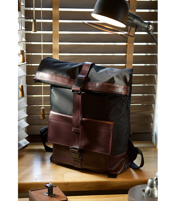 Рюкзак Urban чорний з бордовими вставками картинка, зображення, фото