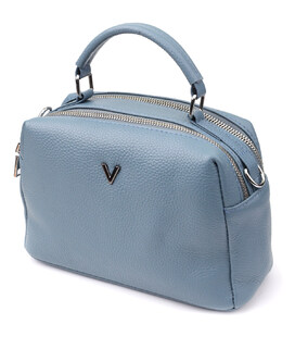 Сумка жіноча з двома секціями з натуральної шкіри Vintage 22920 Блакитний картинка, зображення, фото