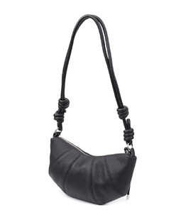 Женская полукруглая сумка из натуральной кожи Vintage 22932 Черный фото, картинка, изображение