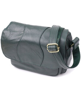 Повсякденна жіноча сумка з натуральної шкіри Vintage 22970 Зелений картинка, зображення, фото