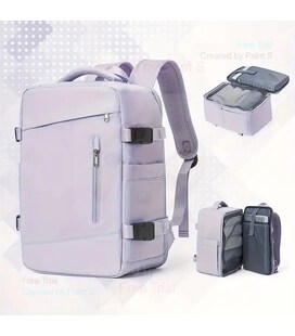 Нейлоновый рюкзак для ручной клади TB03 лоукост 40x30x20 см, Фиолетовый фото, картинка, изображение