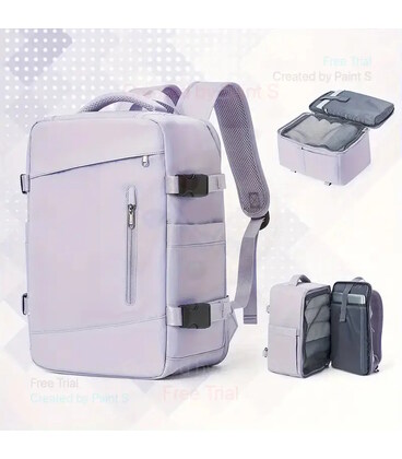 Нейлоновый рюкзак для ручной клади TB03 лоукост 40x25x20 см, Фиолетовый фото, картинка, изображение
