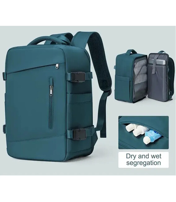 Нейлоновий рюкзак для ручної кладі TB03 лоукост 40x25x20 см, Смарагдовий картинка, зображення, фото