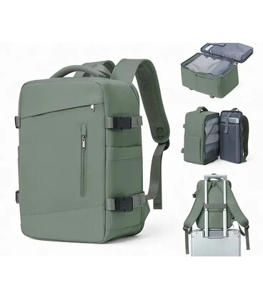 Нейлоновый рюкзак для ручной клади TB03 лоукост 40x25x20 см, Зеленый фото, картинка, изображение