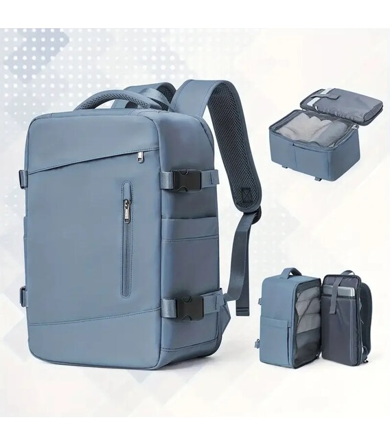 Нейлоновый рюкзак для ручной клади TB03 лоукост 40x30x20 см, Синий фото, картинка, изображение