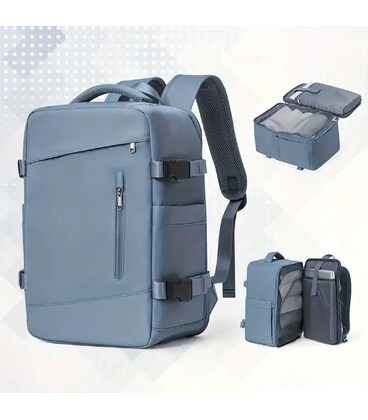 Нейлоновый рюкзак для ручной клади TB03 лоукост 40x25x20 см, Синий фото, картинка, изображение