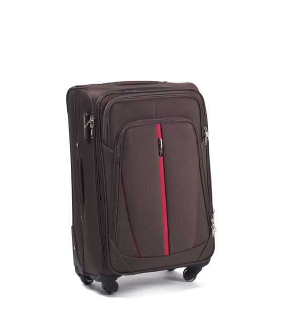 Чемодан Wings 1706 маленький S коричневый 4 колесный фото, картинка, изображение