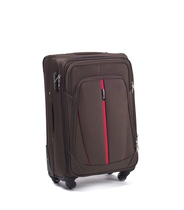 Чемодан Wings 1706 маленький S коричневый 4 колесный фото, картинка, изображение