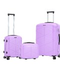 Комплект Чемоданов с Кейсом Snowball 51304 3 в 1 фиолетовый фото, картинка, изображение
