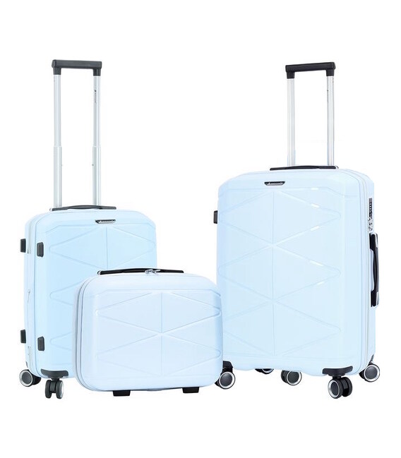 Набір Валіз з Кейсом Snowball 51304 3 в 1 блакитний картинка, зображення, фото