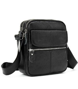 Шкіряний чоловічий месенджер на два відділення Tiding Bag M56-1189A картинка, зображення, фото