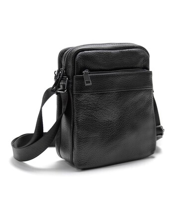 Шкіряний чоловічий месенджер на два відділення Tiding Bag M56-2001A картинка, зображення, фото