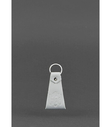 Кожаный серый брелок-петля фото, картинка, изображение