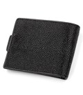 Портмоне чоловіче STINGRAY LEATHER 18070 з натуральної шкіри морського ската Чорне картинка, зображення, фото