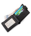 Портмоне чоловіче STINGRAY LEATHER 18070 з натуральної шкіри морського ската Чорне картинка, зображення, фото