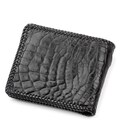 Портмоне CROCODILE LEATHER 18004 з натуральної шкіри крокодила Чорне картинка, зображення, фото